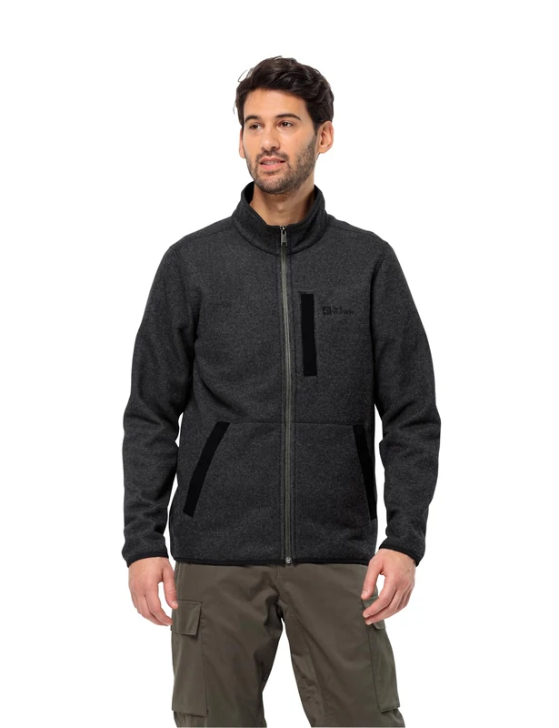 Jack Wolfskin Men's Tannenspur JKT M Jacket, Black, L