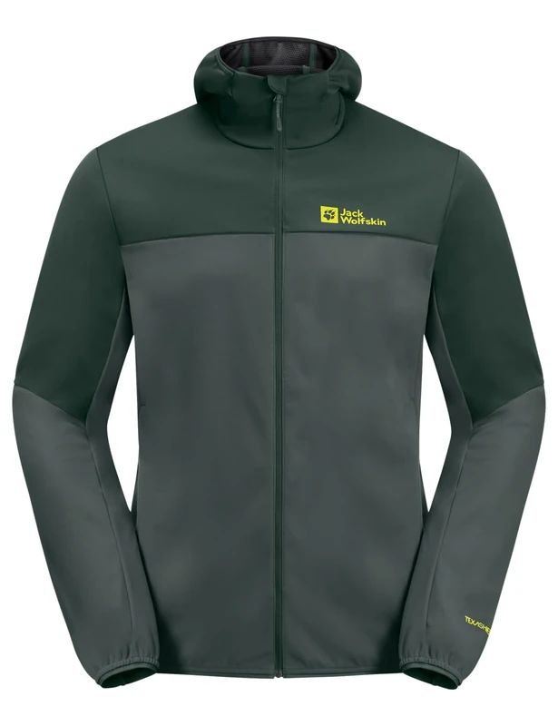 Jack Wolfskin Men's Feldberg Hoody m Softshell Jacket, Slate Green, XL