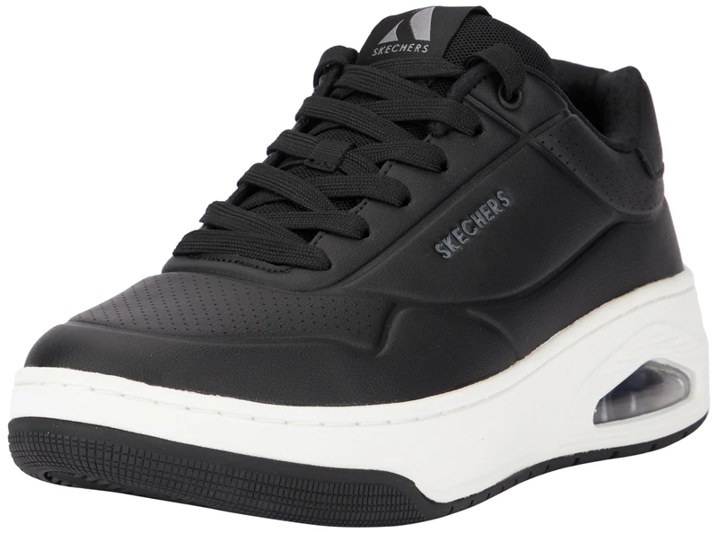 Skechers Men's Uno Court Low-Post Trainers, Black, 10 UK