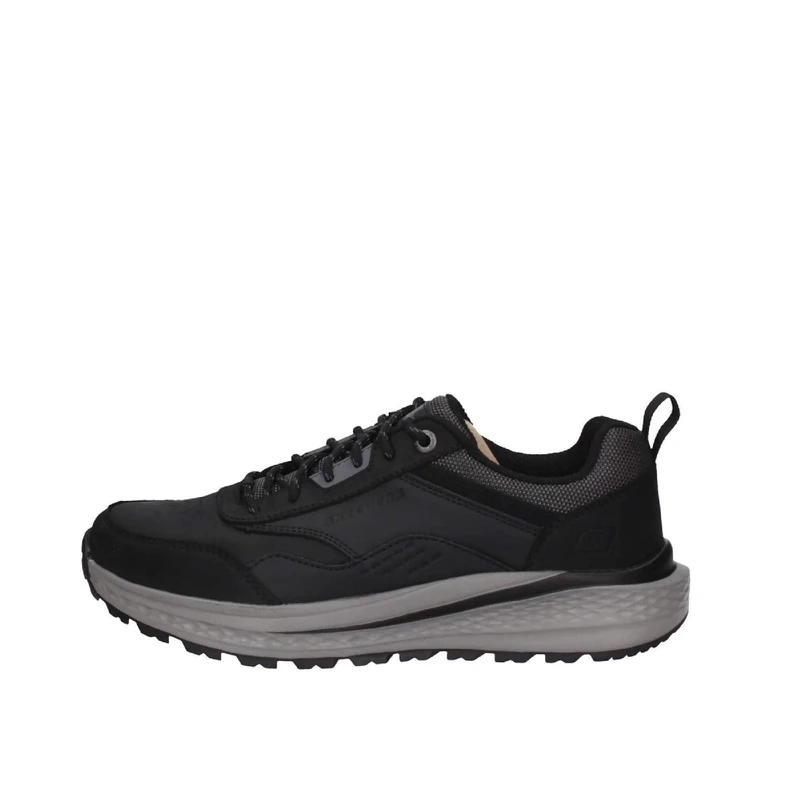Skechers Men's Slade Ultra Peralto Sneaker, Black Leather/Synthetic, 7 UK