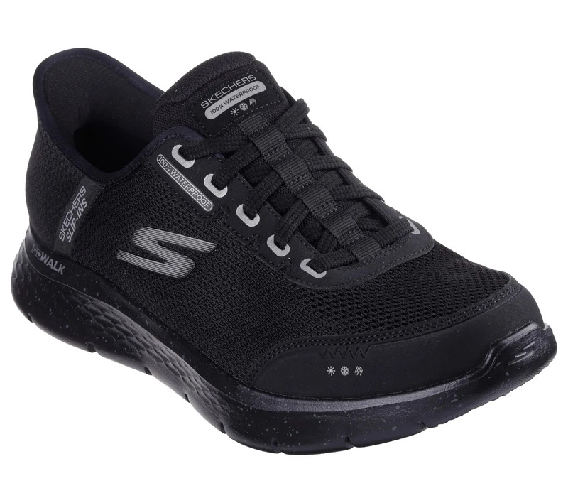 Skechers Men's Go Walk Flex Sneaker, Black White, 7 UK