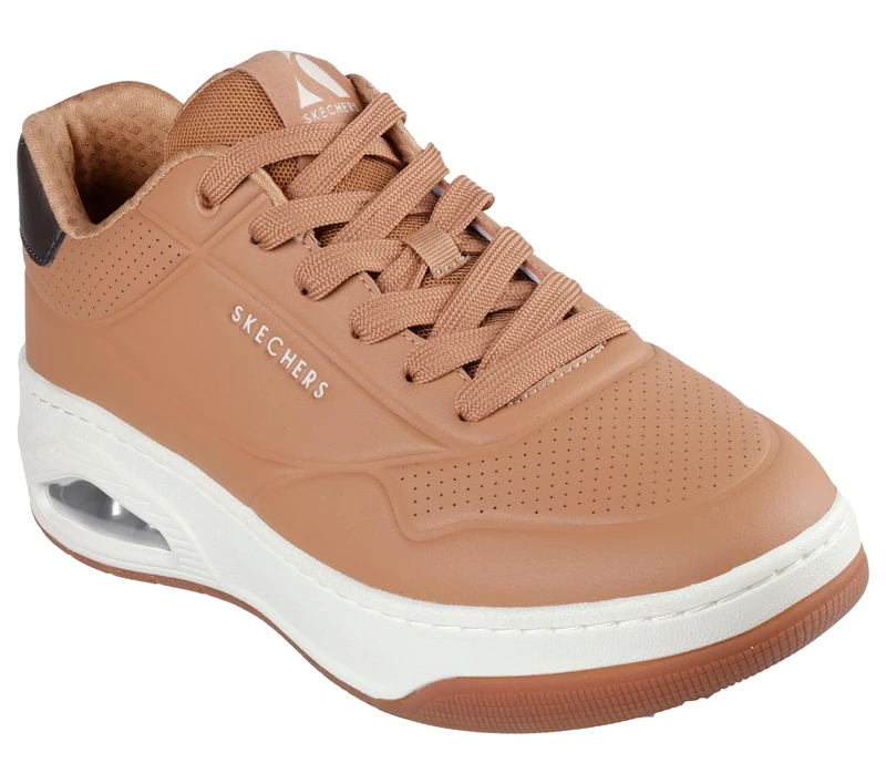Skechers Men's Uno Court Low-Post Trainers, Tan, 10.5 UK