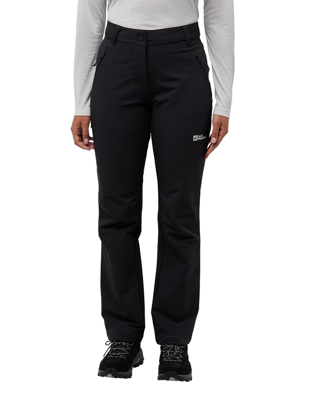 Jack Wolfskin Women's Activate Thermic Pants W Hiking Trousers, Black, 92 Lang