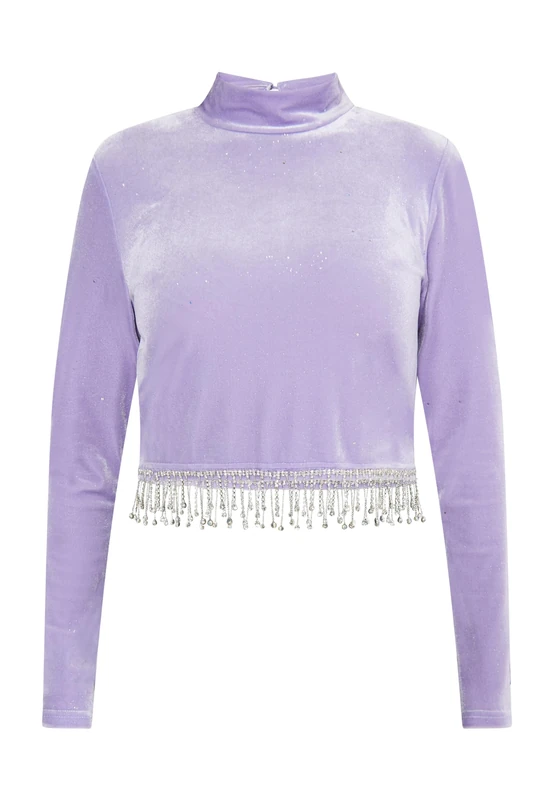CHANI Women's Long-Sleeved Shirt, Lavender, M