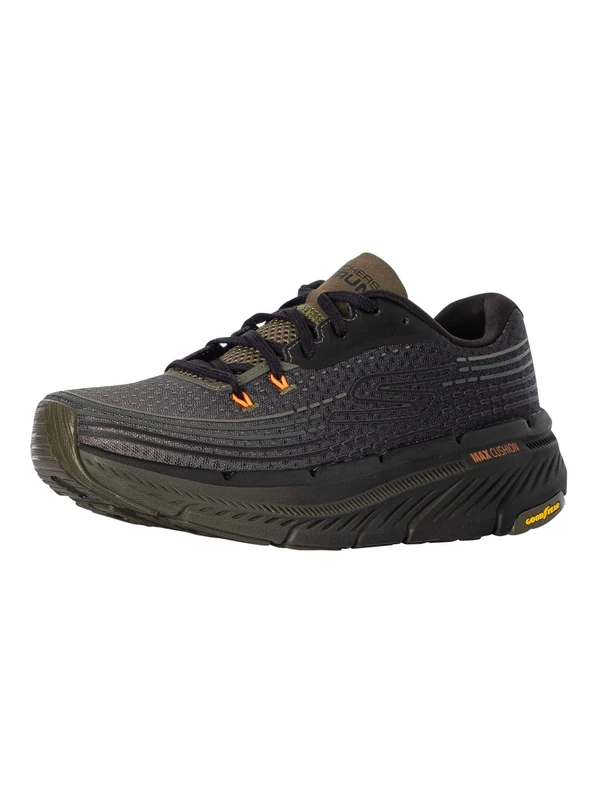 Skechers Men's Max Cushioning Premier 2.0 Vivid 2.0 Sneaker, Olive Textile/Synthetic, 12 UK
