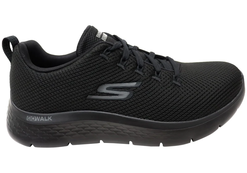 Skechers Men's Go Walk Flex Vespid Sneaker, Black Textile, 7.5 UK
