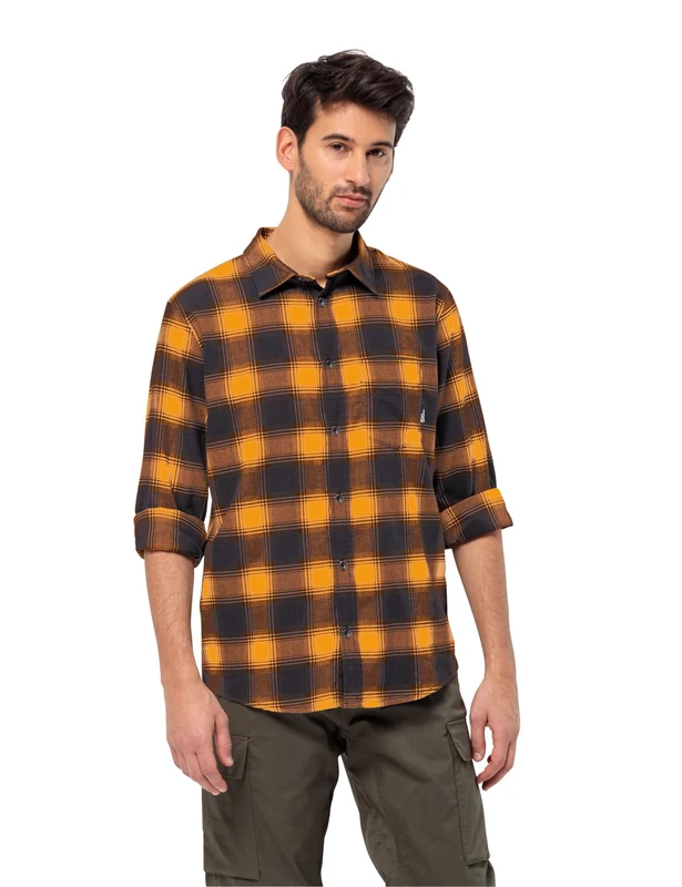 Jack Wolfskin Men's Hiking Trail Shirt M Shirt Mustard