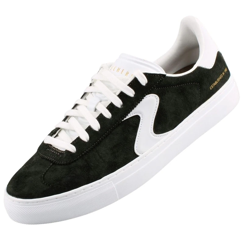 Skechers Men's Arch Fit Legend Hamor Sneaker, Olive Pig Suede/Duraleather/White Trim, 8.5 UK