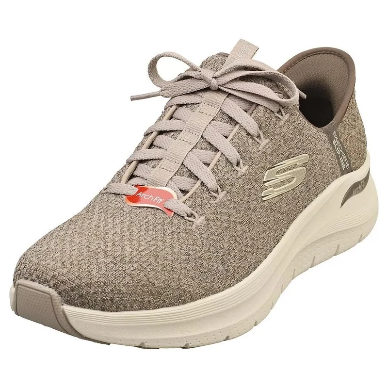 Skechers Men's Arch Fit 2.0 Look Ahead Sneaker, Taupe Knit, 9 UK