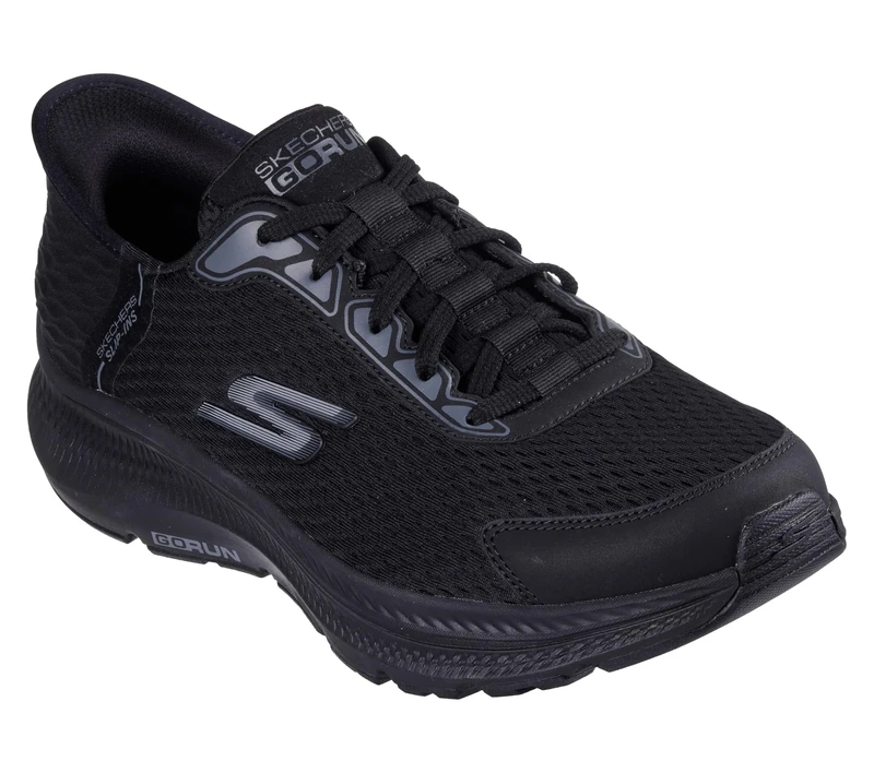 Skechers Men's Go Run Consistent 2.0 Empowered Slip-On Sneakers, Black Textile/Synthetic, 8 UK