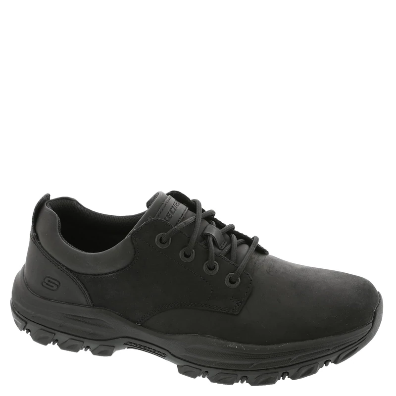 Skechers Men's Knowlson Leland Casual Shoes, Black Leather, 11 UK