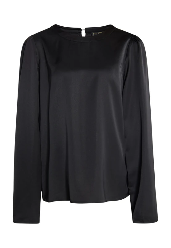 ALARY Women's Long Sleeve Blouse, Black, S