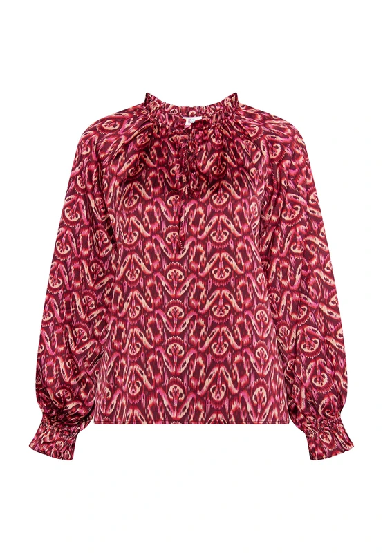FRAULLY Women's Blouse, Pink Multicoloured, M - Image 1