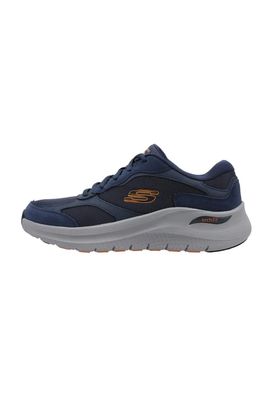 Skechers Men's Arch Fit 2.0 The Keep Sneaker, Navy Suede/Mesh/Duraleather/Trim, 9.5 UK