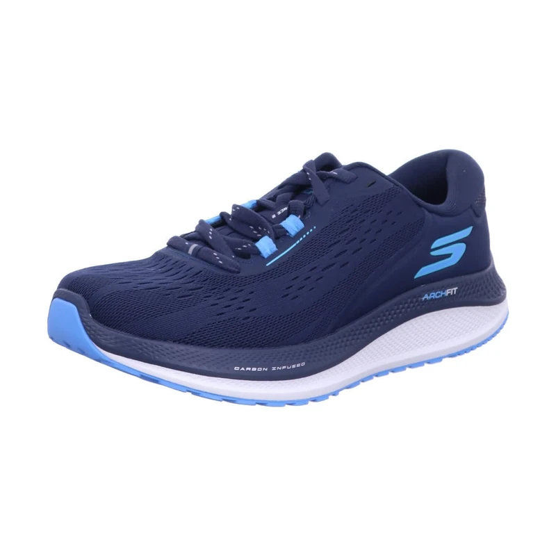 Skechers Men's Go Run Persistence 2 Sneaker, Navy Textile/White Trim, 13 UK