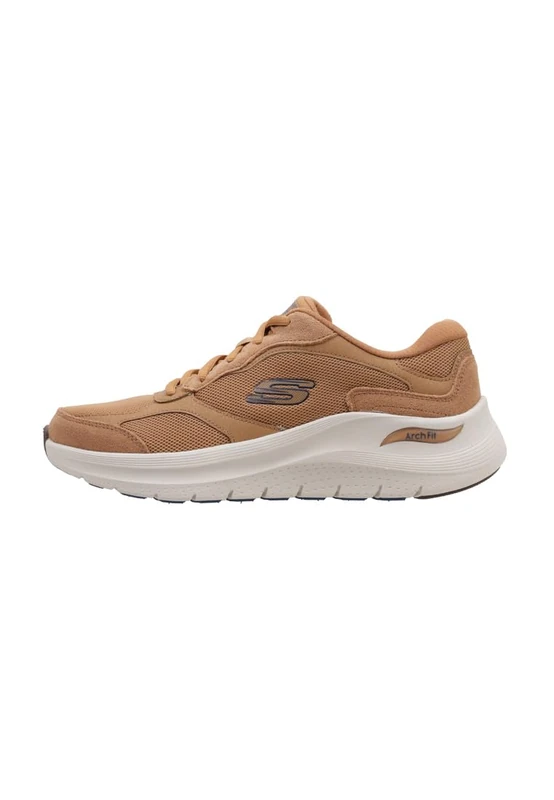 Skechers Men's Arch Fit 2.0 The Keep Sneaker, Whiskey Suede/Mesh/Duraleather/Trim, 9.5 UK