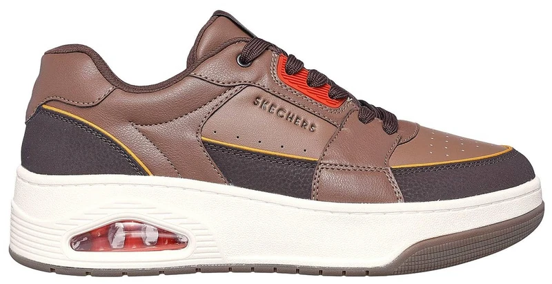 Skechers Men's Uno Court Low-Post Trainers, Brown, 7 UK