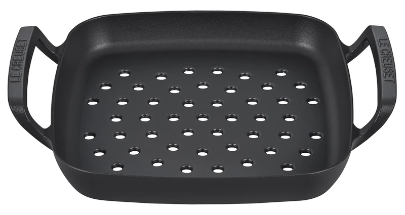 LE CREUSET Cast Iron BBQ Outdoor Square Grilling Basket