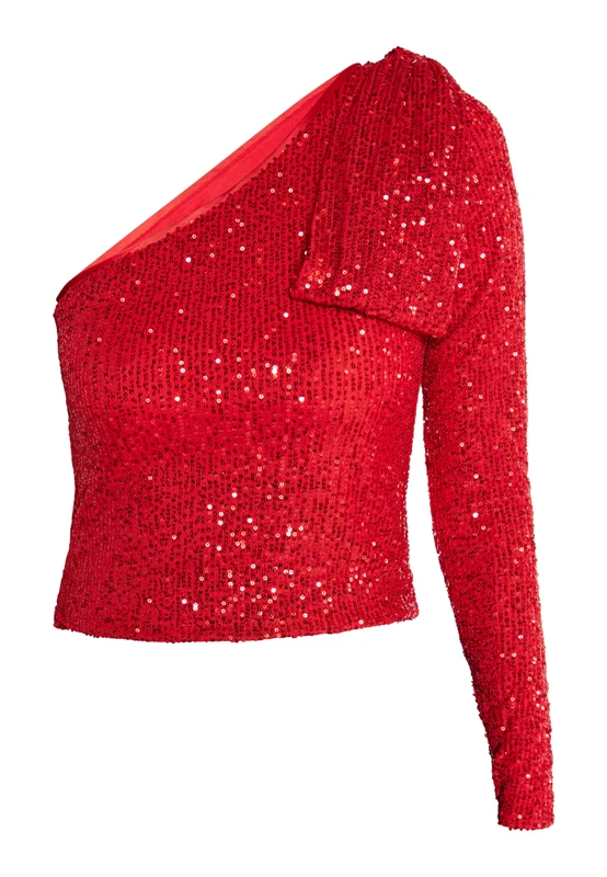 ALARY Women's Single Arm Top, red, S