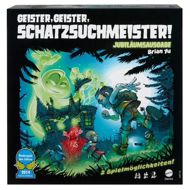 Mattel Games Ghost Fightin’ Treasure Hunters Anniversary Edition Board Game, Cooperative Family Game with Two Ways to Play including a One vs. All Mode for 2-5 Players, HXT19