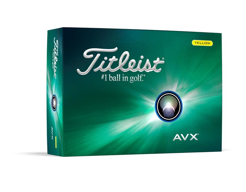 Titleist AVX Golf Ball, Pack Of 12, Yellow, PRIOR GENERATION