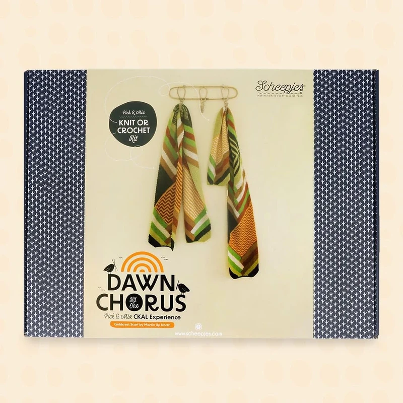 Scheepjes - Scheepjes CKAL Goldcrest Scarf Knitting and Crocheting Kit - 1 Set - Image 1