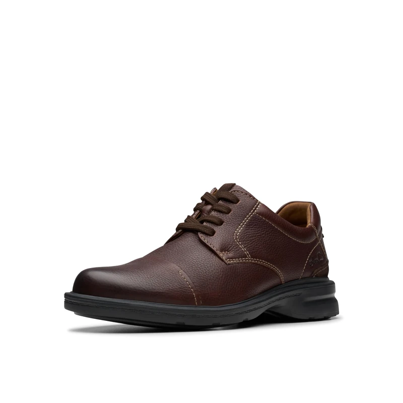 Clarks Men's Gessler Cap Oxford, Black Leather, 10 - Image 1