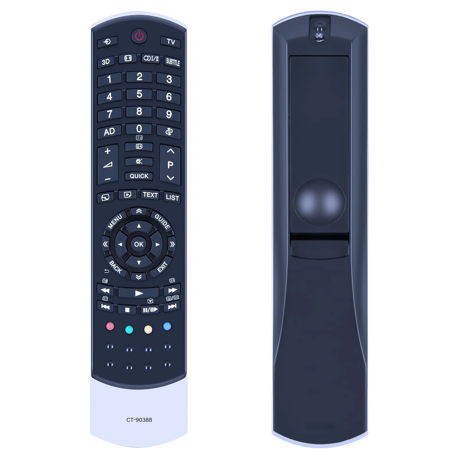 TCNOUMT CT-90388 Replacement Remote Control Suitible for Toshiba TV 32RL838 32RL838G 40TL868G 46TL838 46TL838F 46TL868G 46TL868N 40TL838G