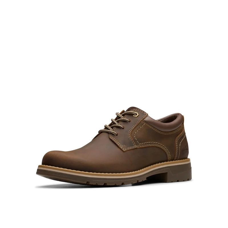 Clarks - Mens Morris Low Ap Shoes, Color Beeswax Le, Size: 6 UK