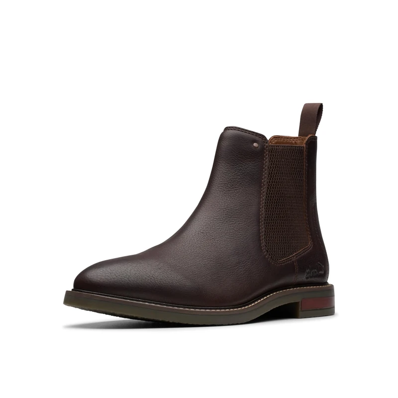 Clarks Men's Jaxen Easy Chelsea Boot, Brown Tumbled, 9 UK Wide - Image 1