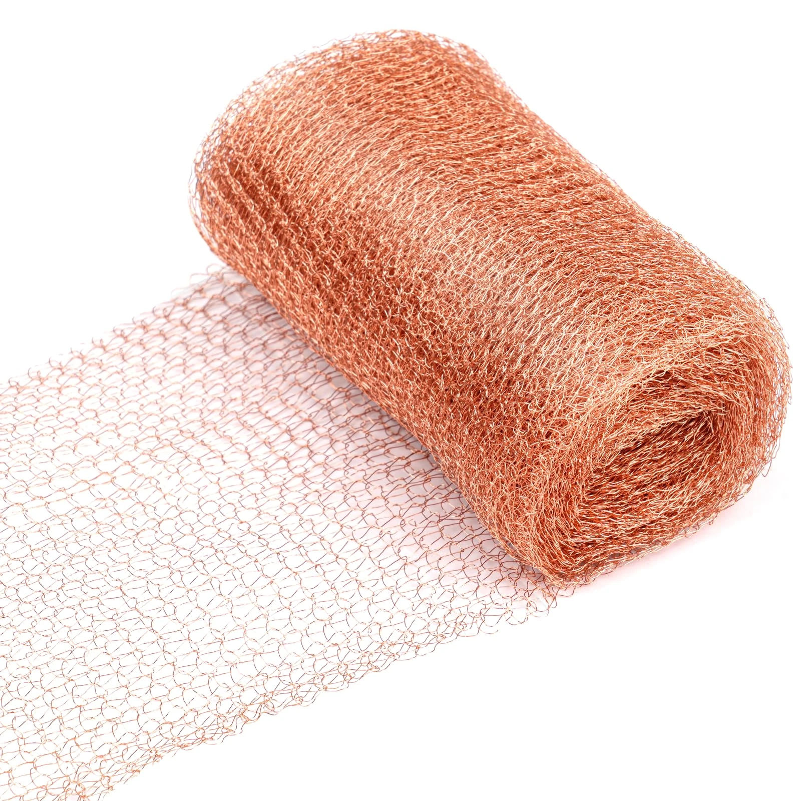 SONEER Pure Copper Mesh, 20ft Mesh Copper Blocker Rodent Control, Copper Rodent Mesh for Pest Exclusion, Fine Wire Mesh Roll for Snail Slug Rat Bat Birds Insect, Home Garden