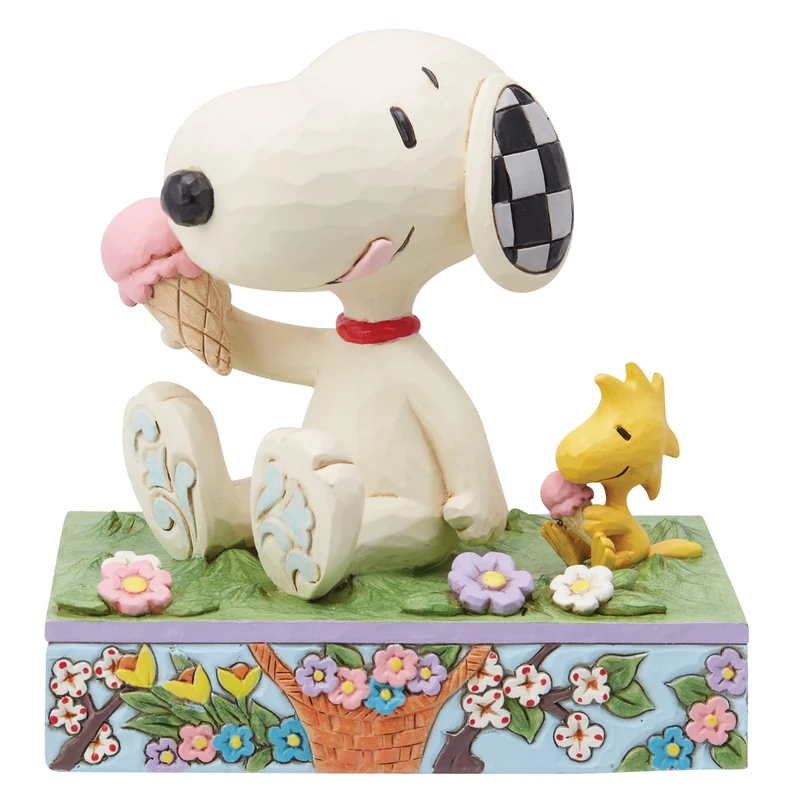 Enesco Peanuts by Jim Shore Snoopy and Woodstock Ice Cream Figurine