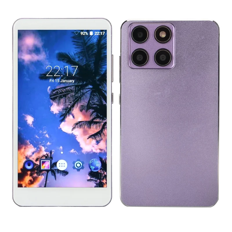 16GB MP4 Player with Bluetooth and WiFi, 5.0 Inch Full Touchscreen, MP4 Player with Spotify, Music Player with Wired Headphone, Audio Player Support Photo FM Radio (Purple)