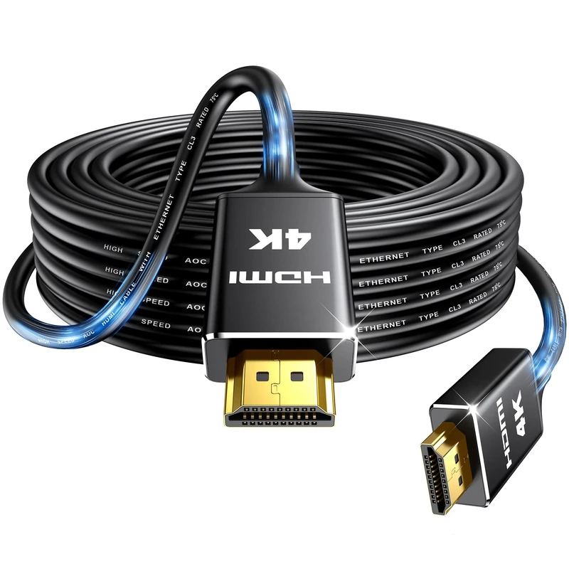 Highwings 4K Long HDMI Cable 10M | in-Wall CL3 Rated HDMI Cable 2.0 | Support HDR10 8/10bit 18Gbps HDCP2.2 ARC | High Speed HD Shielded Cord | Compatible with Laptop, PC, HDTV, Projector
