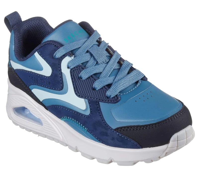 Skechers Boy's Uno Gen1 Color Surge Sneakers, Navy Black, 1 UK Child