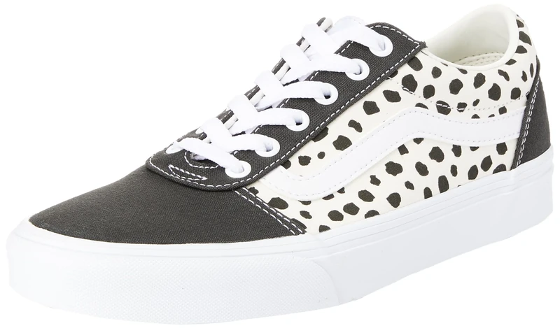 Vans Women's Ward Sneaker, Dots Black Ink, 3 UK