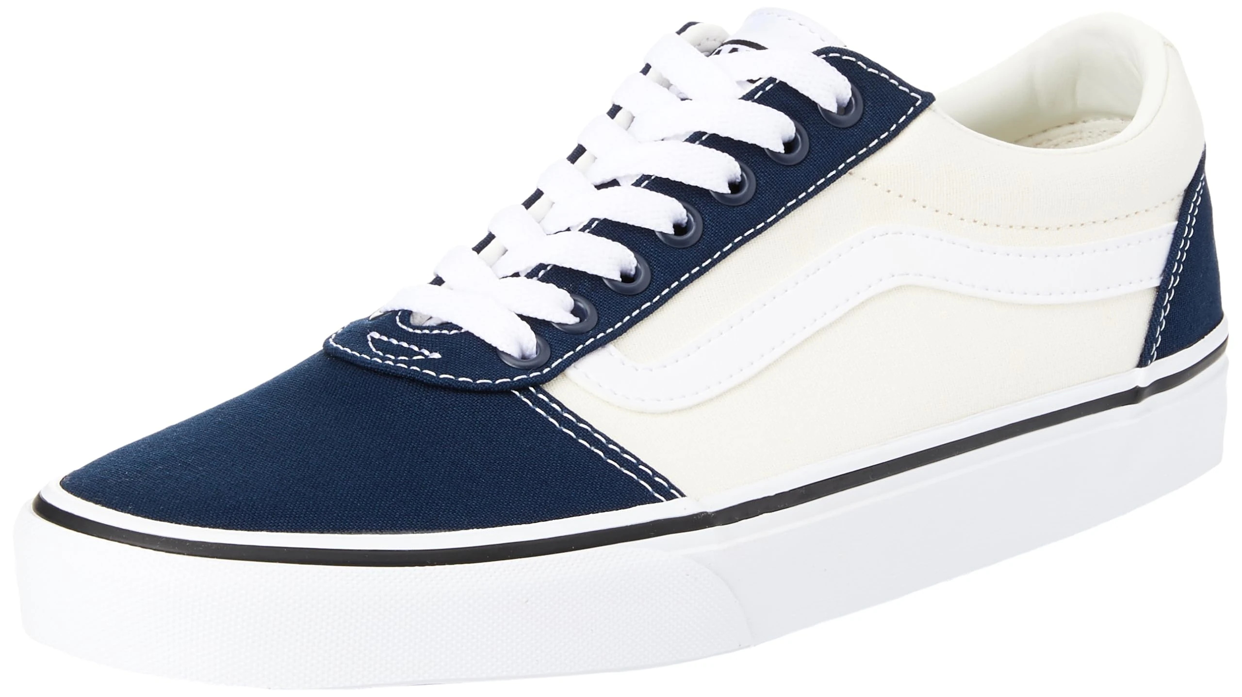 Vans Men's Ward Sneaker, Canvas Block Dress Blues White, 5.5 UK