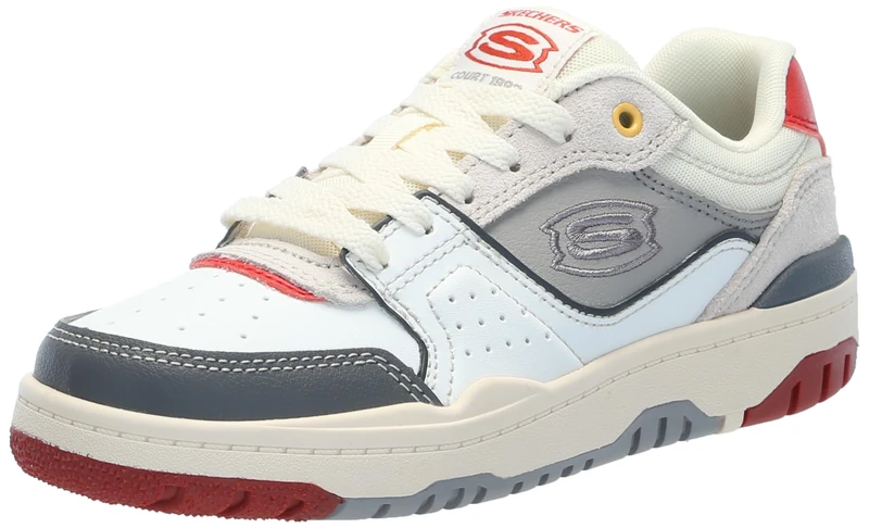 Skechers Boy's Skx-246 Sneakers, White Red, 4 UK Child