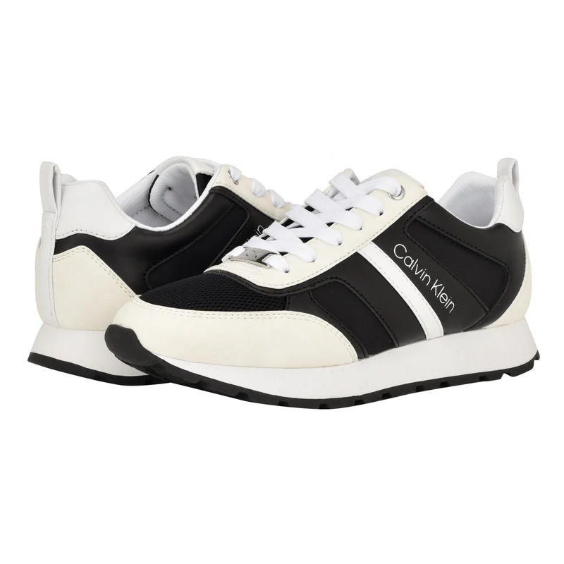 Calvin Klein Women's Carlla Sneaker, White/Black Multi 145, 6 UK - Image 1
