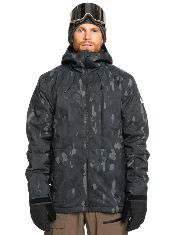 Quiksilver Snow Jacket Mission Printed JK Men Black XS