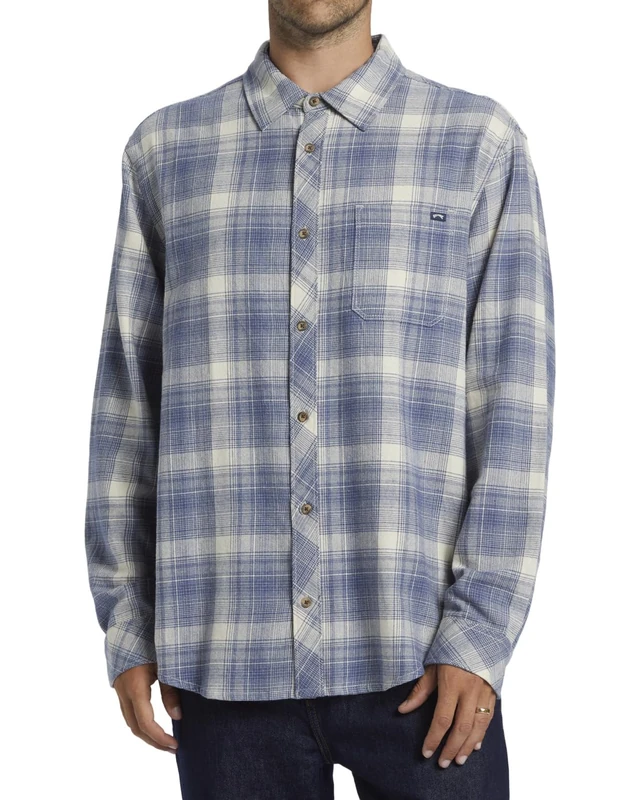Billabong Long Sleeved top Coastline Flannel Men Blue XL - Image 1