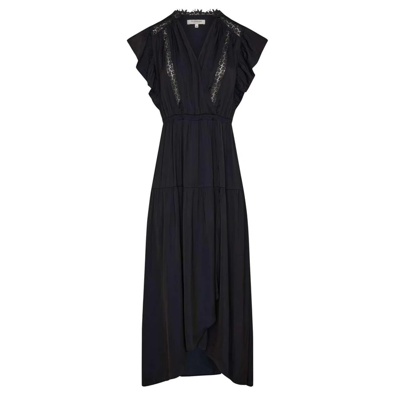 Morgan Lace Waisted Maxi Dress, Navy, UK 8