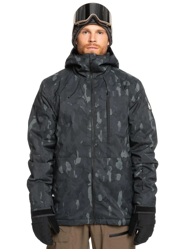 Quiksilver Snow Jacket Mission Printed JK Men Black XXL