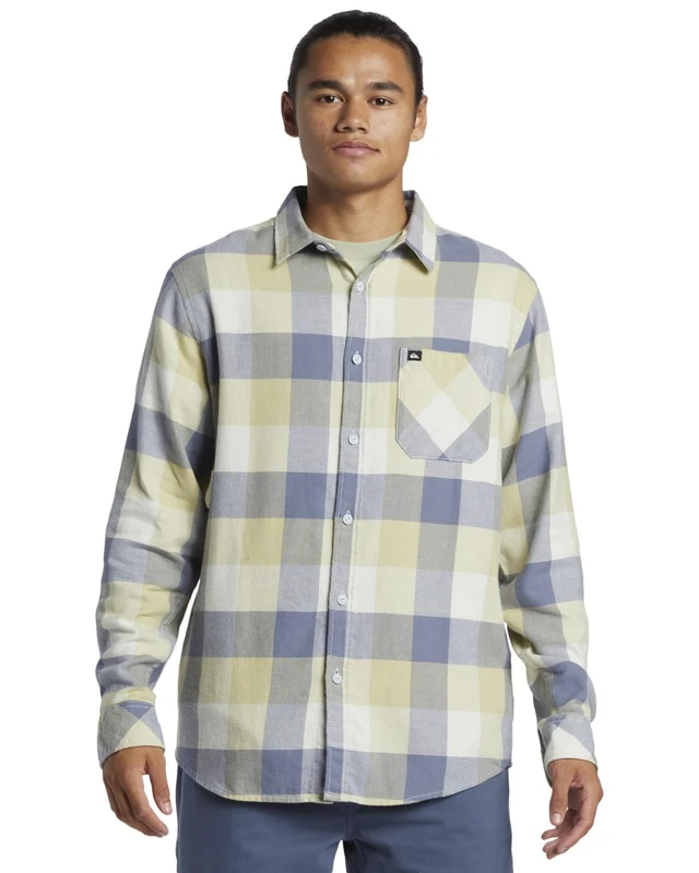 Quiksilver Long Sleeved top Motherfly Flannel Men Green XS - Image 1