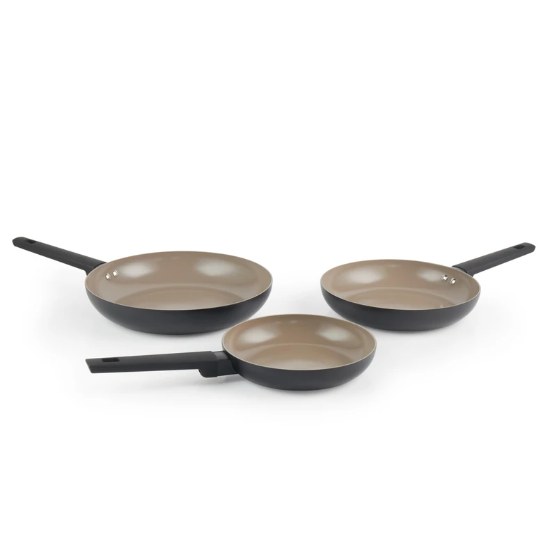 Salter Recycled Ceramic Frying Pan Set, 3 Piece 20/24/28 Cm