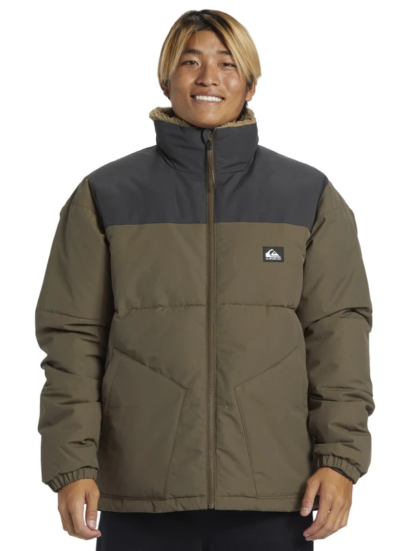 Quiksilver Parka Jacket Wild Mountain Jacket Men Brown M