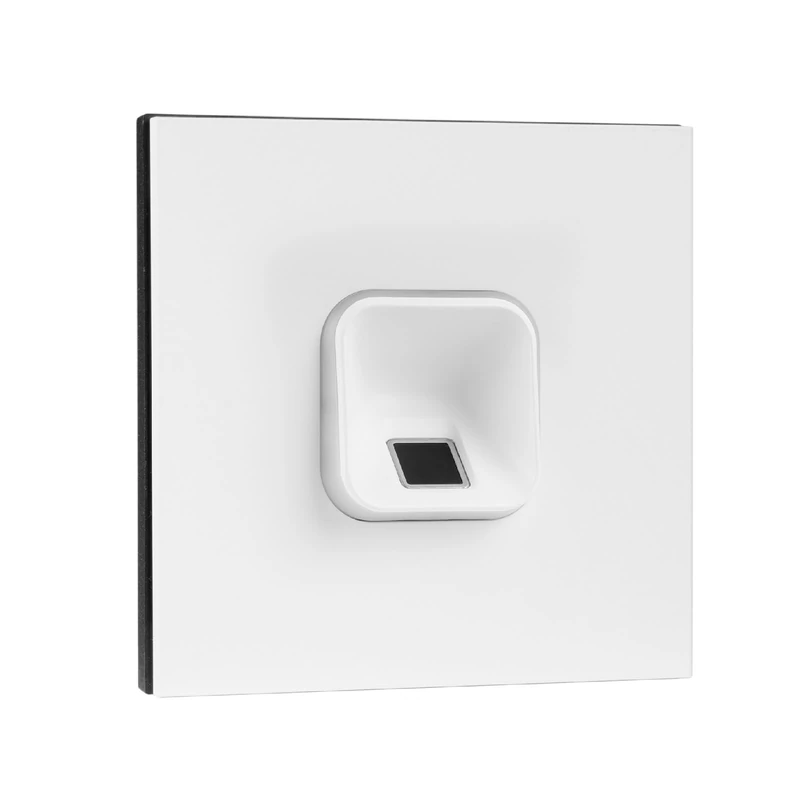 EKEY 204710 sLine fingerprint scanner set with Gira 106 door station modulel traffic white, control unit, Biometric access solution f. door station Gira, 0,4 W, 12-24 V, White fingerprint scanner