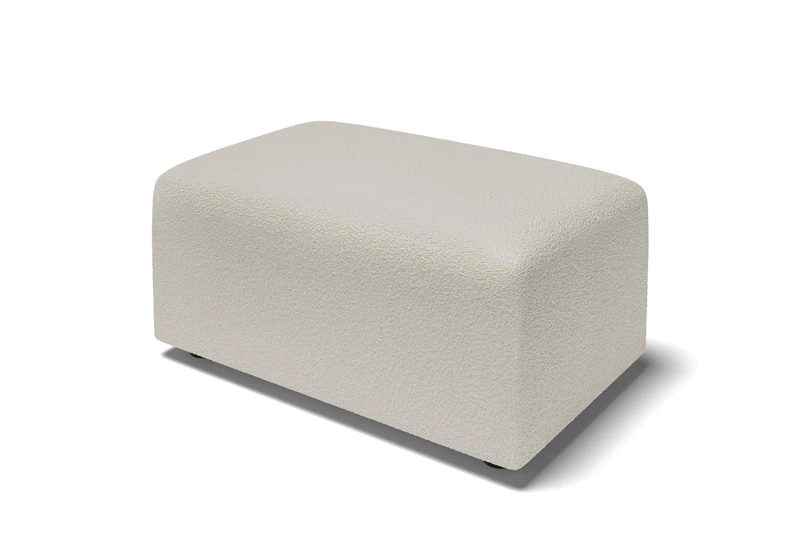 BAÏTA Milo Pouf White Fabric - Image 1