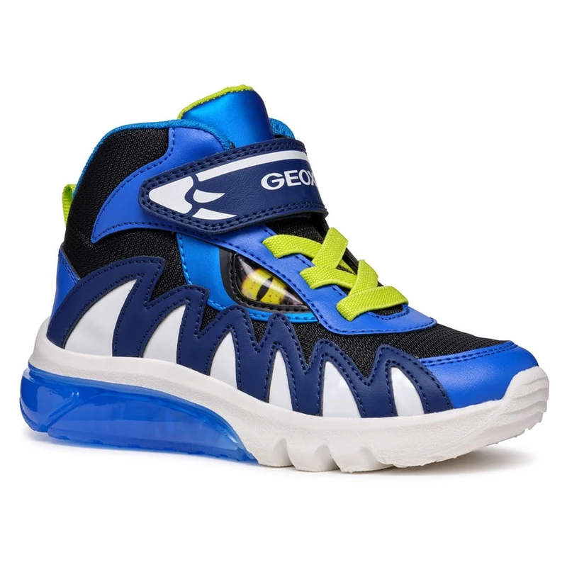 Geox J CIBERDRON BOY D, Sneaker, Navy/Lime,