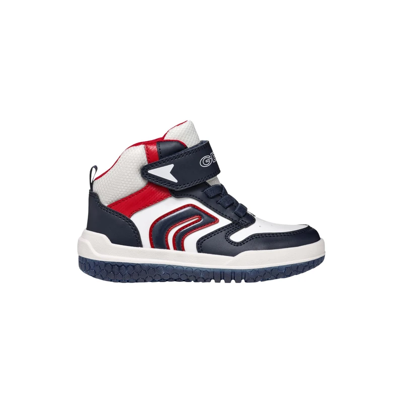 Geox Boy's J Buzzerlight Boy a Sneaker, Navy White, 7 Child UK